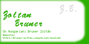 zoltan bruner business card